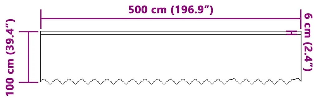 vidaXL Κουρτίνα Δαντέλας με κουρτίνες Λευκό 100 x 500 cm Πολυεστέρας