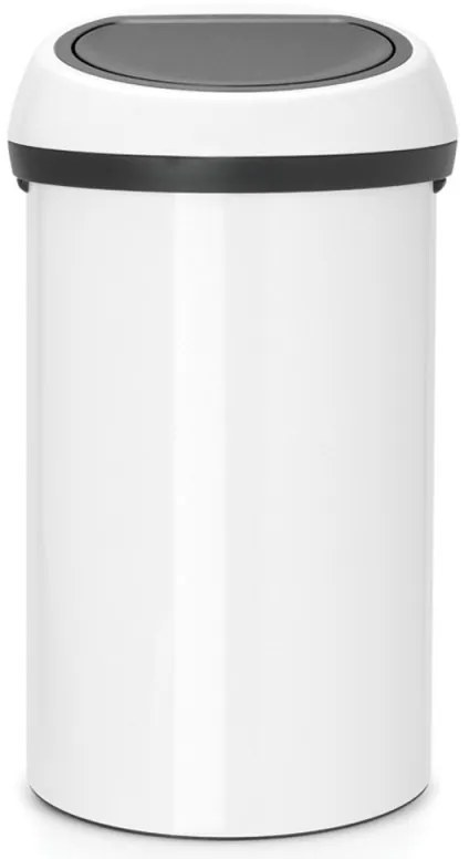 Κάδος BrabantiaTouch 647246, 60 l, Ομαλό και αθόρυβο άνοιγμα, Λευκό
