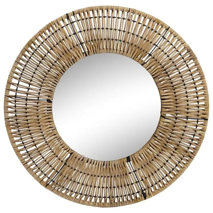 Τοίχο καθρέφτη DKD Home Decor Καφέ Φυσικό Urban 60 x 6 x 60 cm