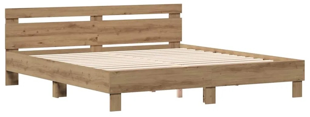 vidaXL Πλαίσιο Κρεβατιού Artisan Oak 180 x 200 cm Επεξεργασμένο ξύλο