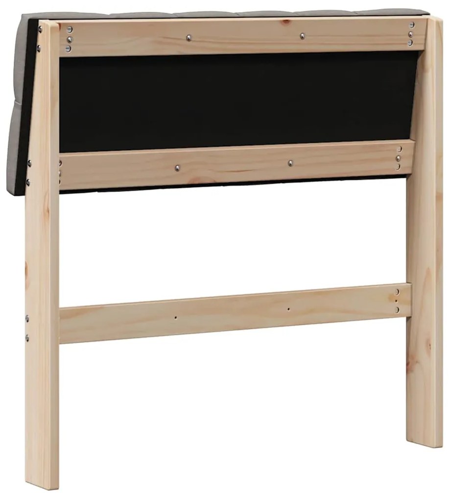 vidaXL Ταπετσαρισμένο κεφαλάρι Taupe 80 cm Στερεά ξυλεία πεύκου