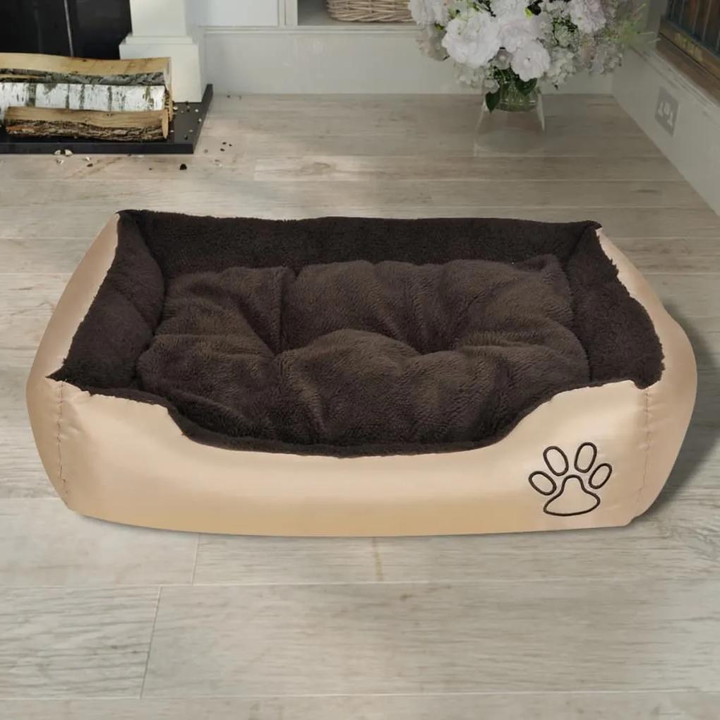 Κρεβάτι Σκύλου Ζεστό με Επενδυμένο Μαξιλάρι M - Καφέ