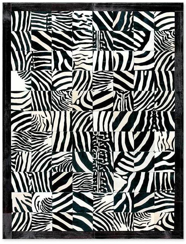 Δερμάτινο Χειροποίητο Χαλί Skin 20 Zebra (Printed)