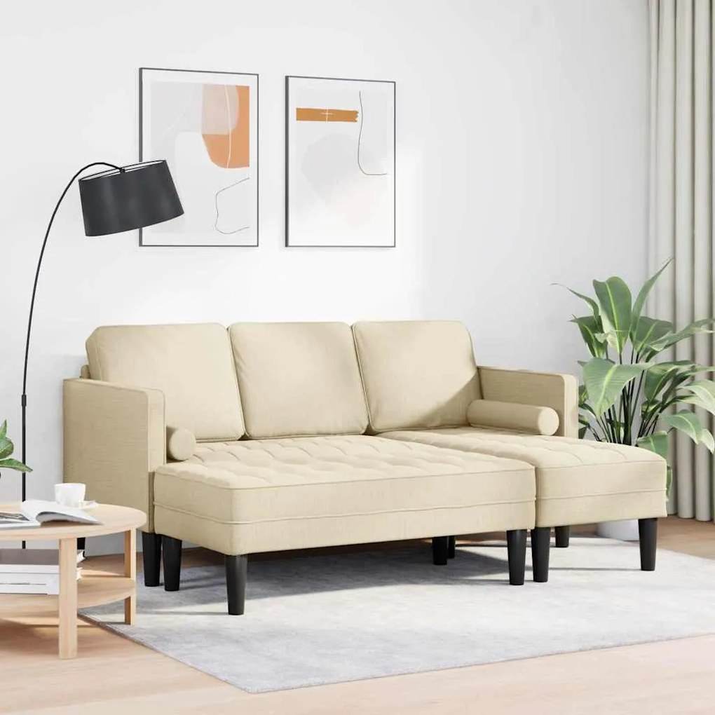 vidaXL Σετ Καναπέ 2 pcs Κρεμ 173 x 131 x 67 εκ ύφασμα