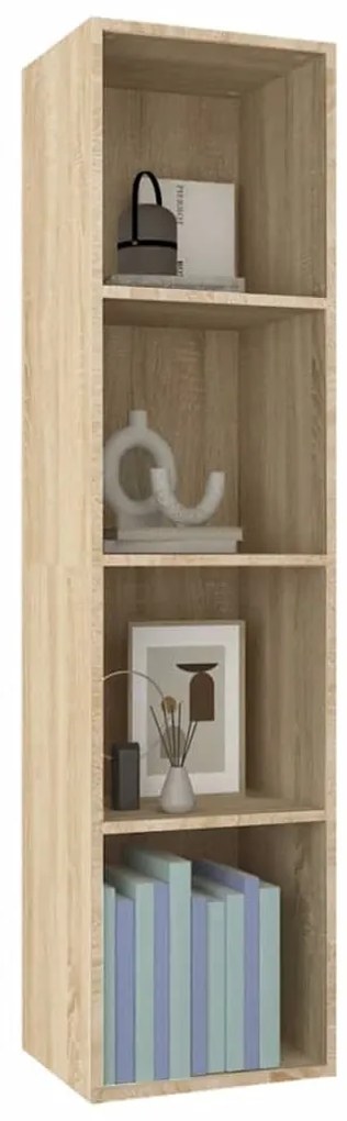 vidaXL Βιβλιοθήκη/Έπιπλο TV Sonoma Δρυς 36x30x143 εκ. από Επεξ. Ξύλο
