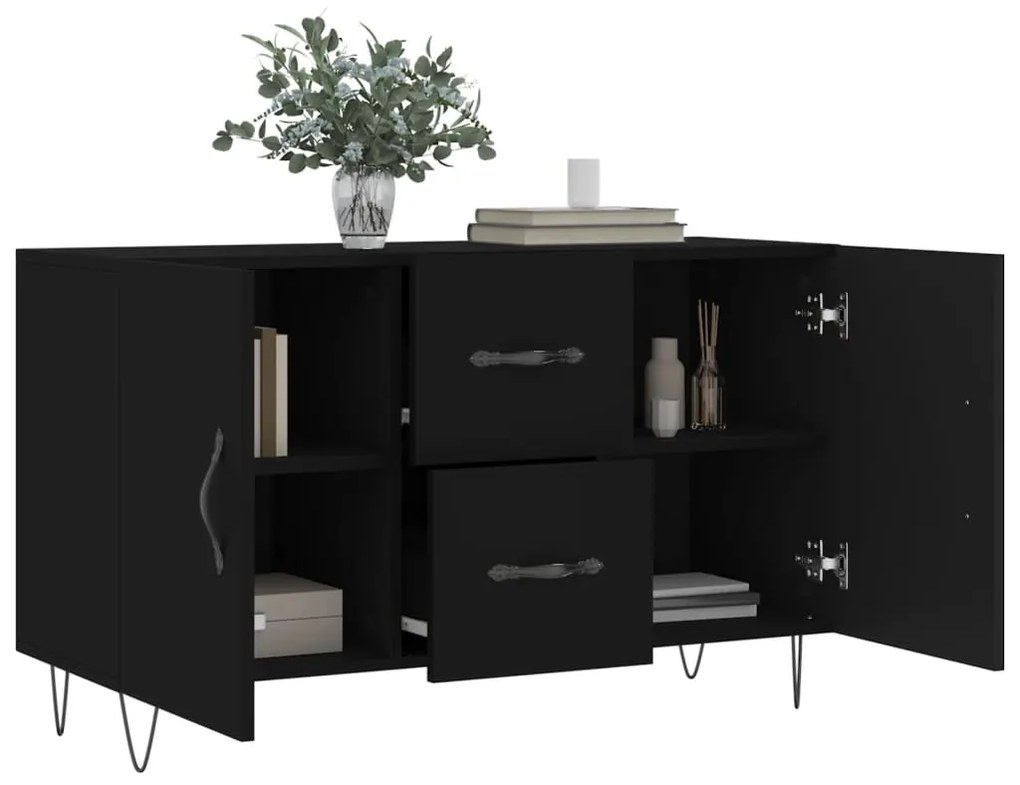 vidaXL Ντουλάπι Μαύρο 100x36x60 εκ. από Επεξεργασμένο Ξύλο