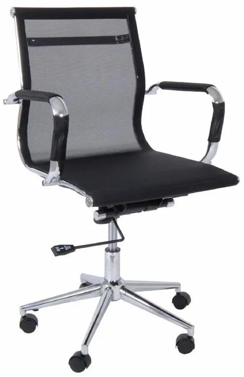 Καρέκλα γραφείου Mesa 404, Μαύρο, 91x55x60cm, 13 kg, Με μπράτσα, Με ρόδες, Μηχανισμός καρέκλας: Κλίση | Epipla1.gr
