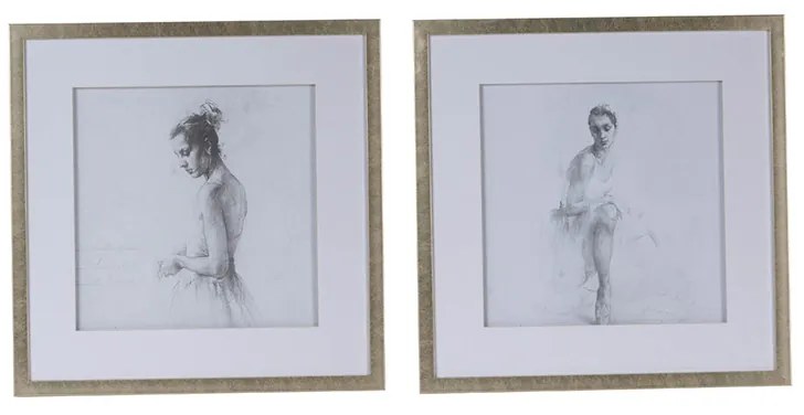 Artekko Ballet Κάδρα με Μπαλαρίνες και Χρυσή Κορνίζα (50x3x50)cm Artekko 44877