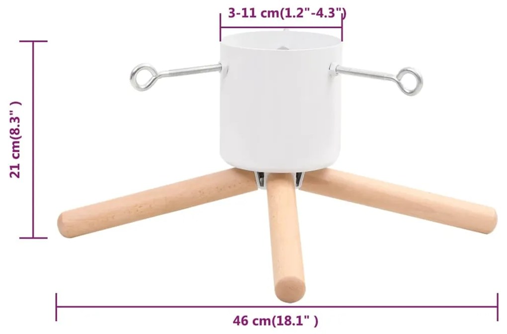 vidaXL Βάση Χριστουγεννιάτικου Δέντρου 46 x 46 x 21 εκ.