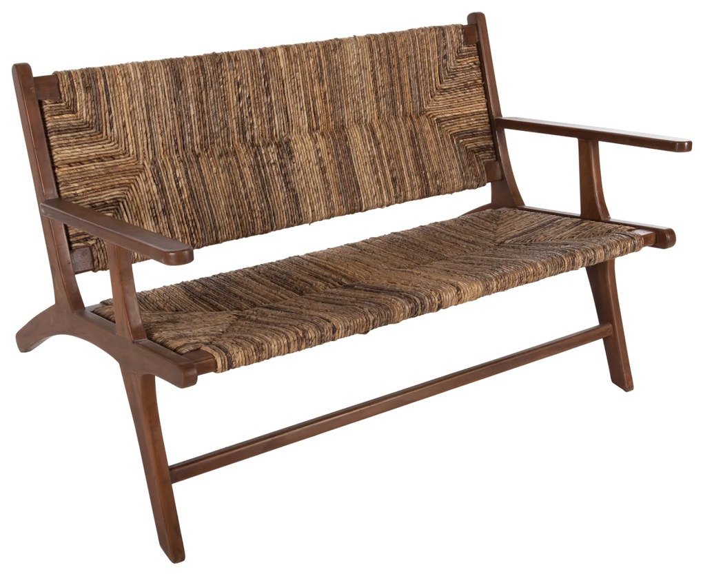 ΚΑΝΑΠΕΣ ΕΞΩΤ.ΧΩΡΟΥ 2-ΘΕΣΙΟΣ TONDO HM9915 ΞΥΛΟ ΤΕΑΚ ΚΑΙ ΣΧΟΙΝΙ ΜΠΑΝΑΝΑΣ 120x76x68,5Υεκ