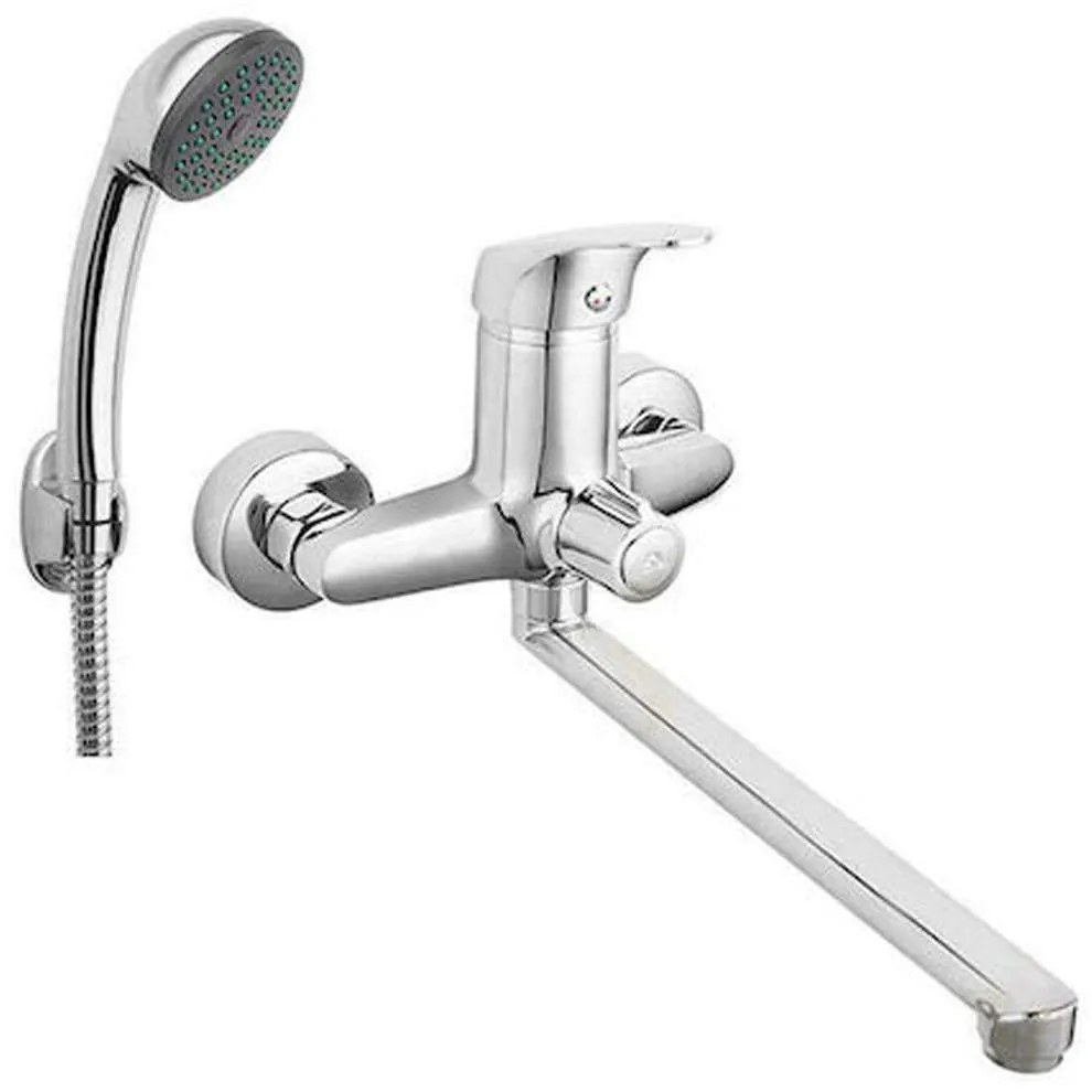 Μπαταρία Μπάνιου Με Ντους Isso BIS33A Chrome Ferro Brass