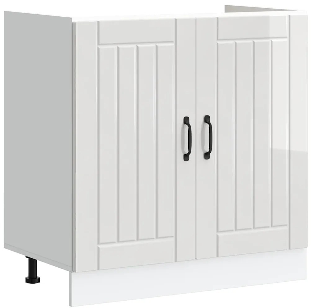 vidaXL Ντουλάπα Κουζίνας με αποθήκευση 2 pcs Λευκό 80 x 46 x 81.5 εκ