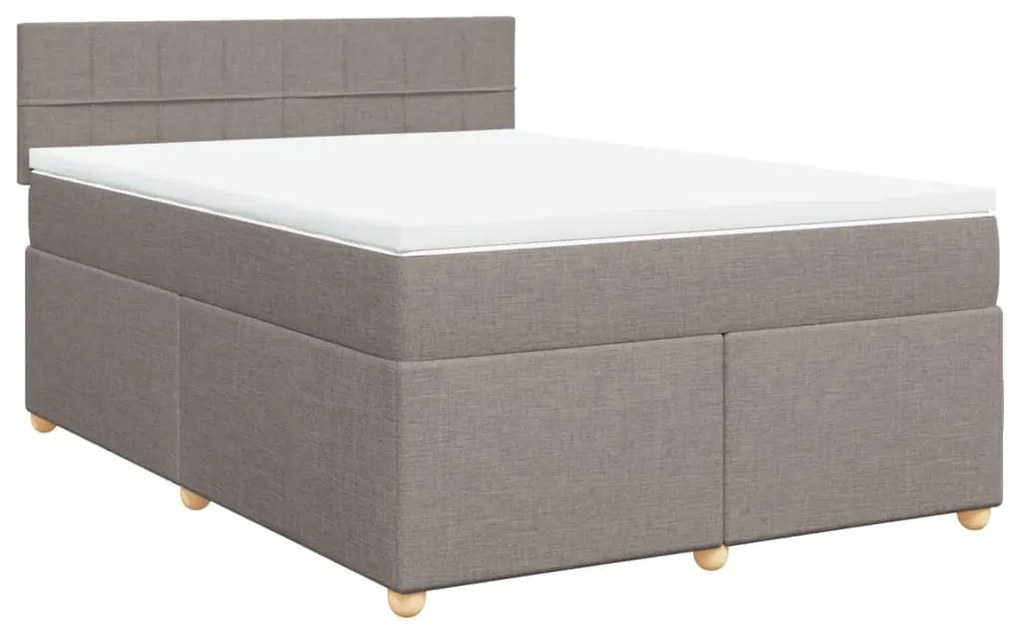 ΚΡΕΒΑΤΙ BOXSPRING ΜΕ ΣΤΡΩΜΑ TAUPE 140X200 ΕΚ. ΥΦΑΣΜΑΤΙΝΟ 3289007