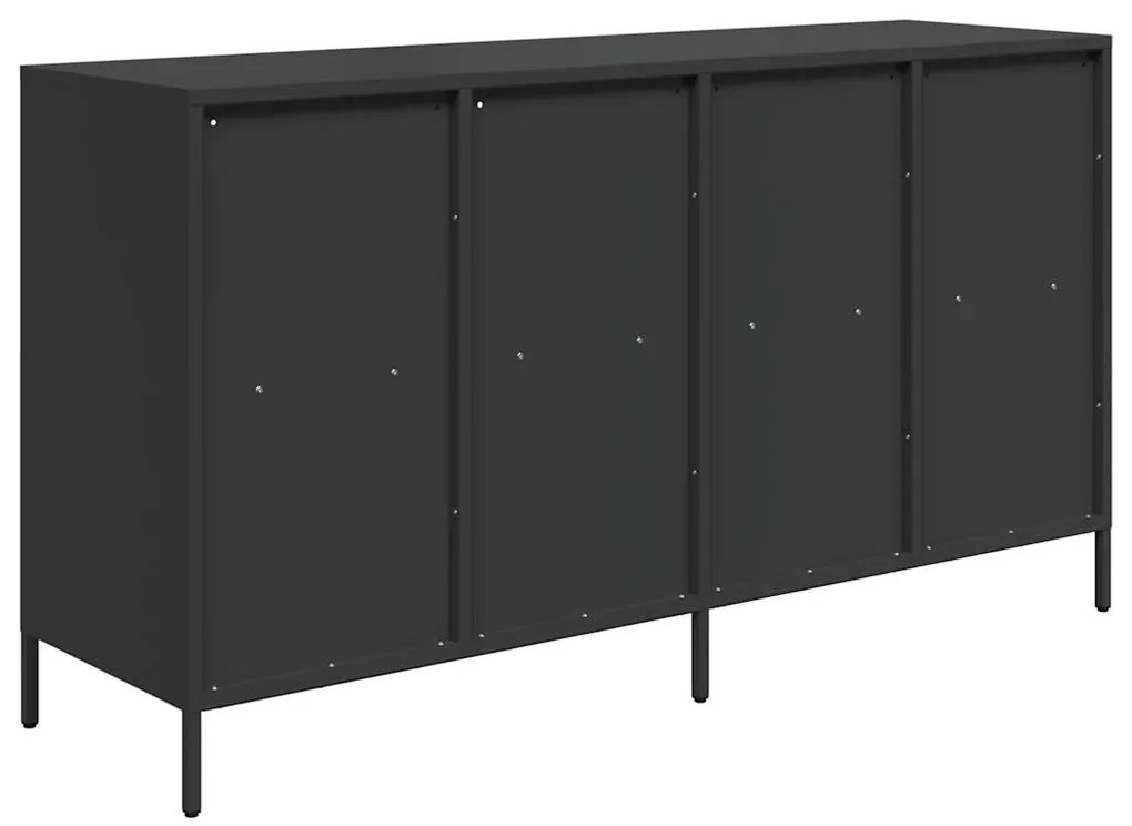 vidaXL Ντουλάπι Μαύρο 135x39x73,5 εκ. από Χάλυβα Ψυχρής Έλασης
