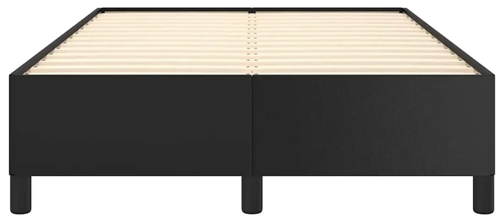 vidaXL Σκελετός Κρεβατιού Χωρίς Στρώμα Μαύρο 120x190 εκ.Συνθ. Δέρμα