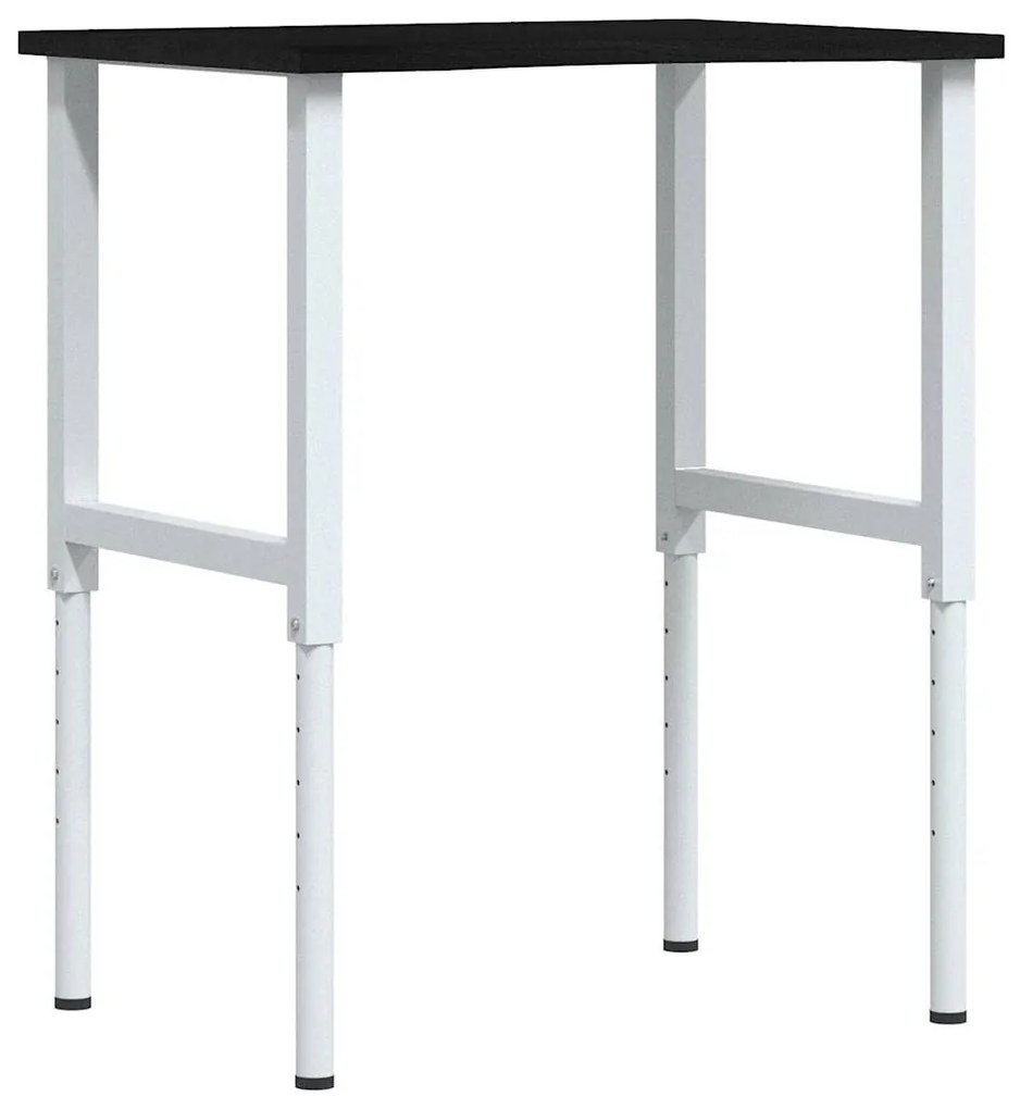 vidaXL πάγκος εργασίας σκούρο καφέ 80x60x(71,5-98) cm μασίφ ξύλο δρυς