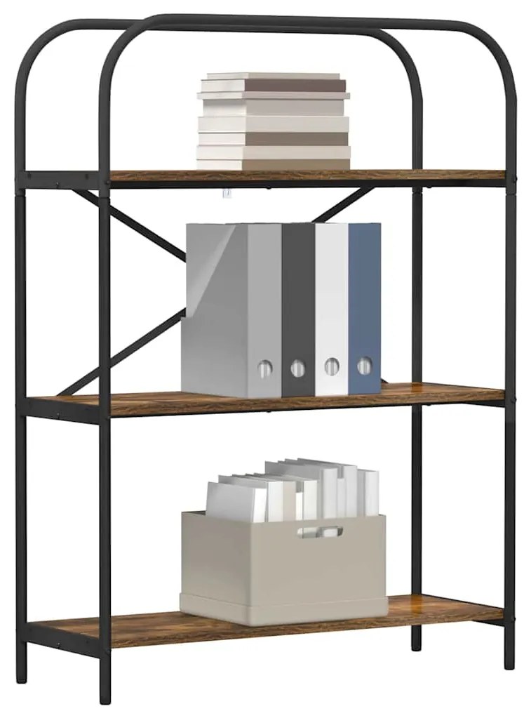 vidaXL Ράφι Βιβλίων Καπνιστό Δρύς 80 x 30 x 109 εκ Επεξεργασμένο ξύλο