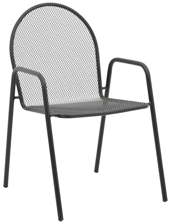 Τραπεζαρία Watson-Tarete pakoworld σετ 3τεμ μέταλλο σε μαύρη απόχρωση - 200-001131