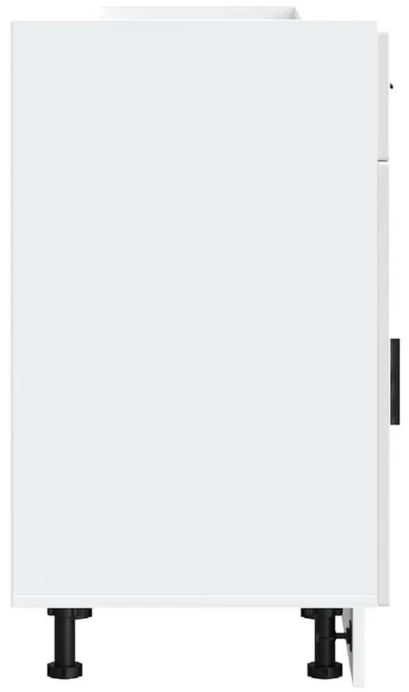 vidaXL ντουλάπι βάσης κουζίνας Porto Λευκό Υψηλής στιλπνότητας