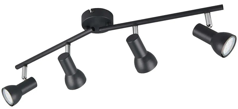 Φωτιστικό Οροφής - Σποτ Cantar R81794032 60,5x8x15,5cm 4xGU10 5W Black RL Lighting
