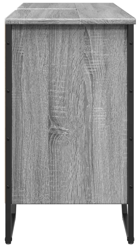 vidaXL Ντουλάπι Νιπτήρα Μπάνιου Γκρι Sonoma 91x35x60 εκ. Επεξ. Ξύλο