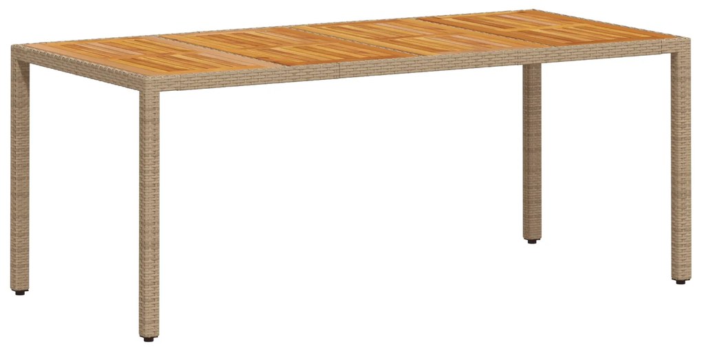 vidaXL Σετ Τραπεζαρίας 7 pcs Μπεζ Ρατάν, Ξύλο