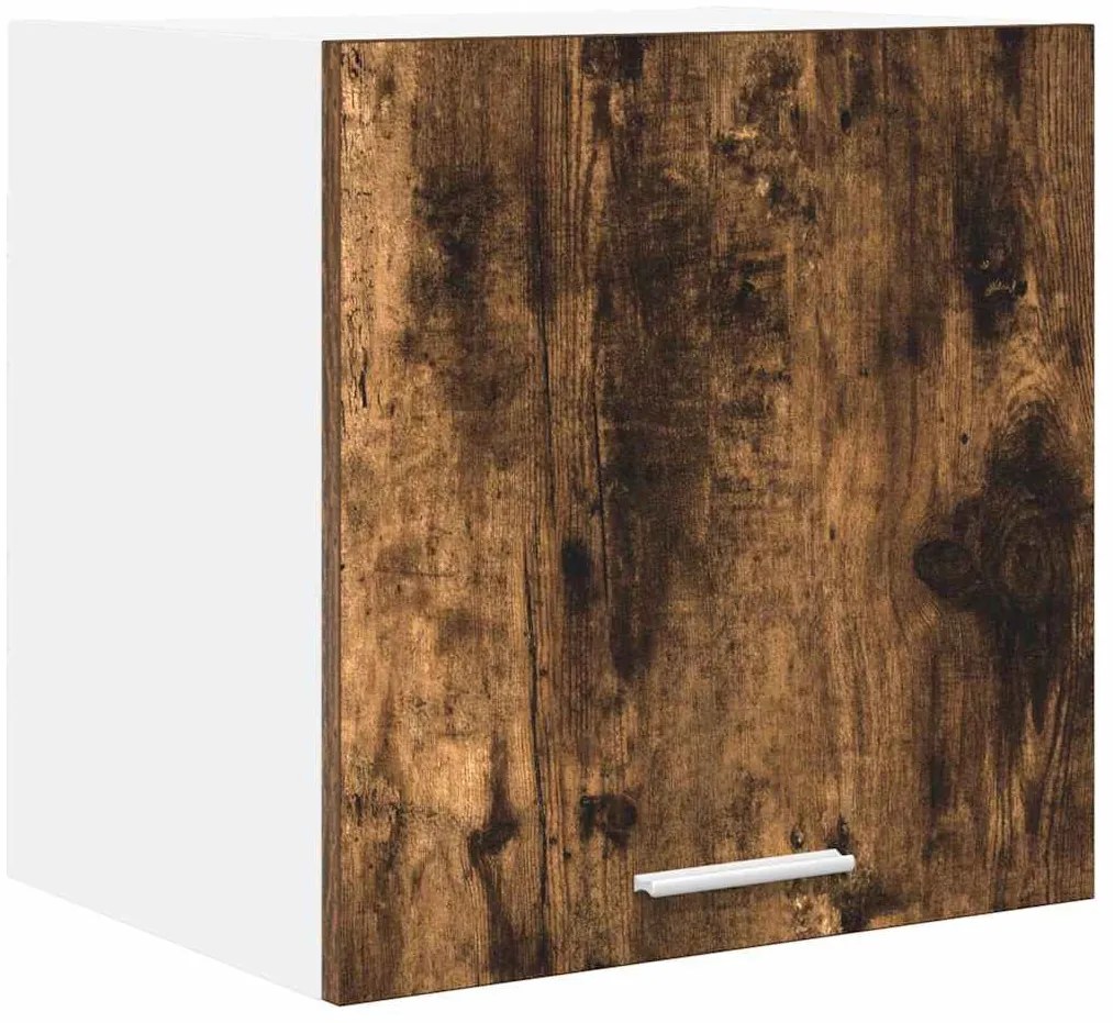 vidaXL Κρεμαστό ντουλάπι με αποθήκευση 2 pcs Καπνιστός Δρυς και Λευκό