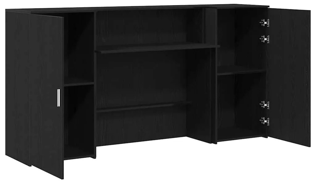vidaXL Γραφείο υποδοχής Μαύρο Δρυς 200x50x103,5 εκ. Επεξεργασμένο Ξύλο