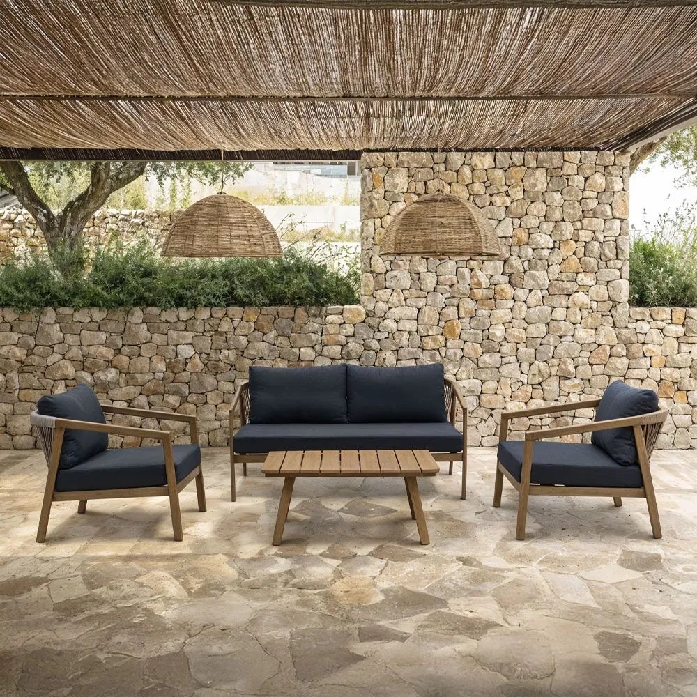 ΣΑΛΟΝΙ MADERA SET 1+2+1 ΦΥΣΙΚΟ ΓΚΡΙ