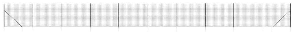 vidaXL Συρματόπλεγμα Περίφραξης Ανθρακί 2,2 x 25 μ. με Καρφωτές Βάσεις
