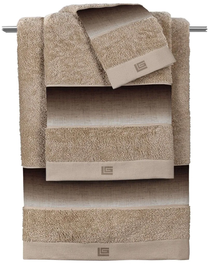 Πετσέτα Mykonos Beige Guy Laroche Προσώπου 50x90cm 100% Βαμβάκι