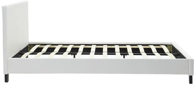 Κρεβάτι Nevil διπλό 150x200 PU χρώμα λευκό ματ 156x212x87 εκ.