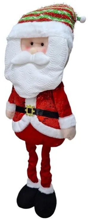 Χριστουγεννιάτικη Λούτρινη Κούκλα Άγιος Βασίλης με Πτυσσόμενα Πόδια