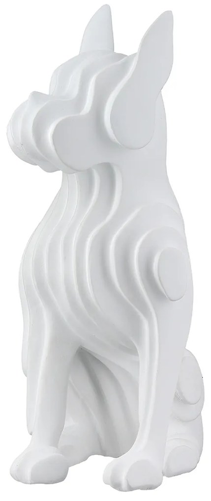 Figure Dog Synthetic Resin White 8X12X22Cm 8X12X22Cm
