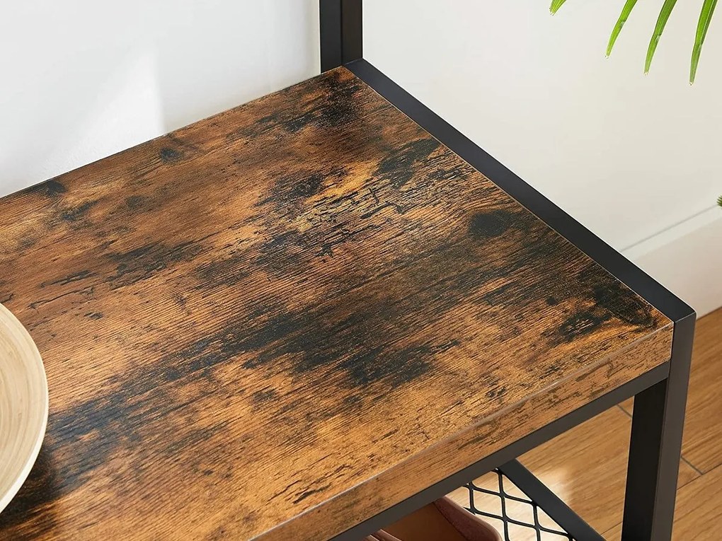 Σετ διαδρόμου Burbank 116, 184x100x40cm, 17 kg, Μαύρο, Καφέ, Πλαστικοποιημένη μοριοσανίδα, Μέταλλο, Εντοιχισμένη | Epipla1.gr