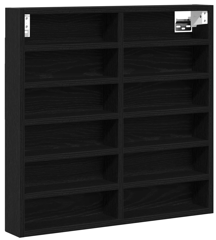 vidaXL Βιτρίνα Μαύρη Δρυς 60x8,5x58 εκ Επεξεργασμένο Ξύλο