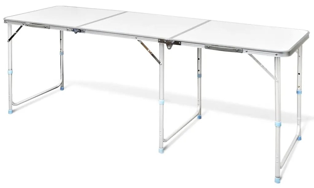 Τραπέζι Camping Πτυσσόμενο Ρυθμιζόμενου Ύψους 180 x 60 εκ. Αλουμινίου