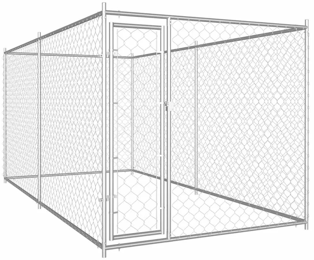 vidaXL Κλουβί Σκύλου Εξωτερικού Χώρου 382 x 192 x 185 εκ.