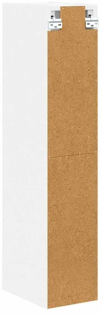 vidaXL Κρεμαστό ντουλάπι Λευκό 20 x 29,5 x 100 εκ. Επεξεργασμένο ξύλο