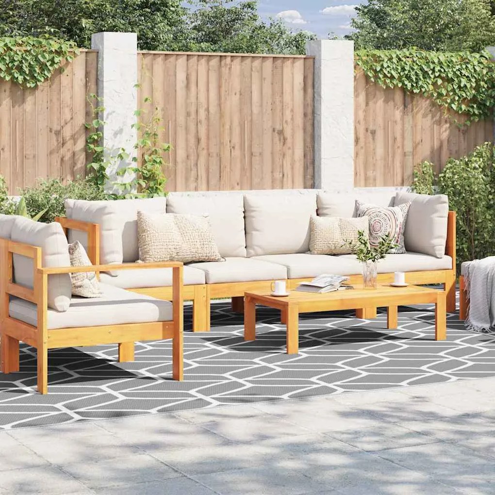 vidaXL Χαλί εξωτερικού χώρου Γκρι και λευκό 300 x 600 cm PP