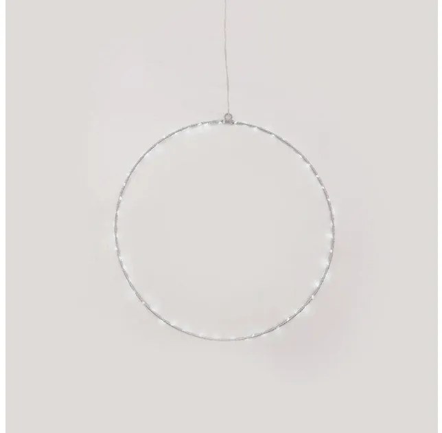 Χριστουγεννιάτικο Στεφάνι με 45 Mini LED Φ30 ACA-X064524227-Λευκό X064524227