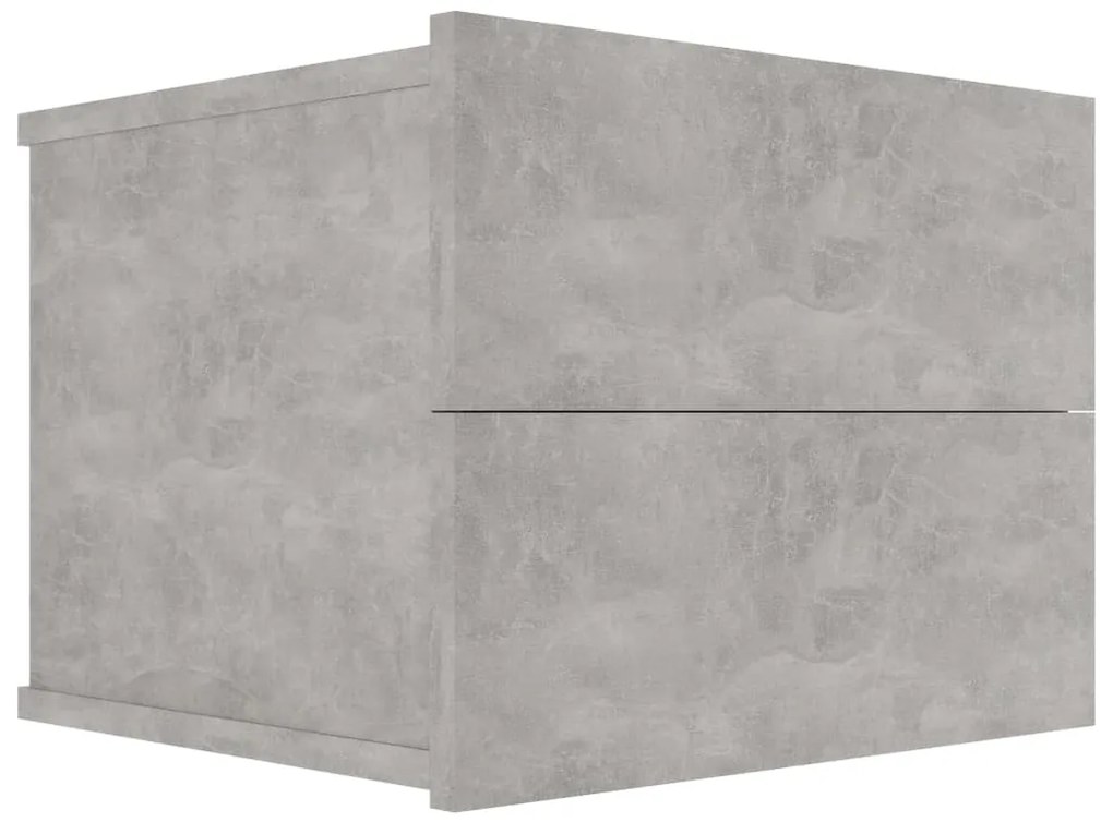 vidaXL Κομοδίνο Γκρι του Σκυροδέματος 40 x 30 x 30 εκ. από Επεξ. Ξύλο