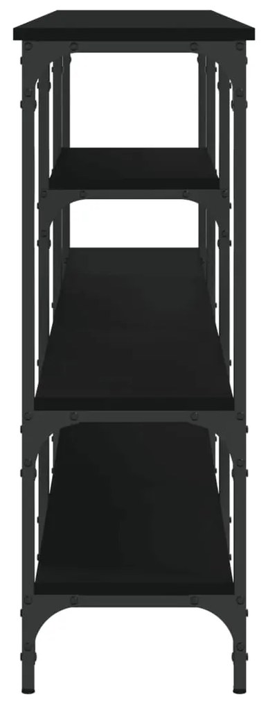 vidaXL Τραπέζι Κονσόλα Μαύρο 160 x 29 x 80 εκ. Επεξεργασμένο Ξύλο