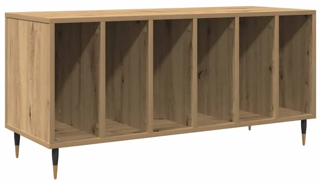 vidaXL Ντουλάπι δίσκων βινυλίου με ράφι artisan δρυς 100 x 38 x 48 εκ.