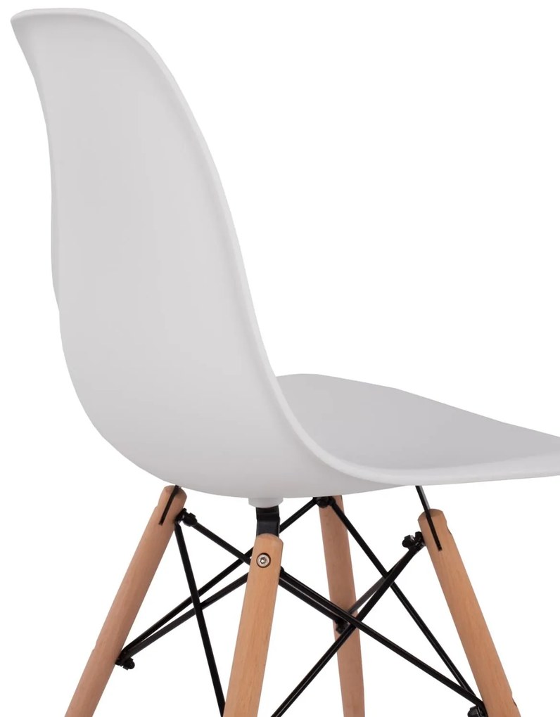 Καρέκλα C8460.01 Twist PP και Ξύλινα πόδια Λευκή 46x50x82εκ. 4αδα 46x50x82 εκ.