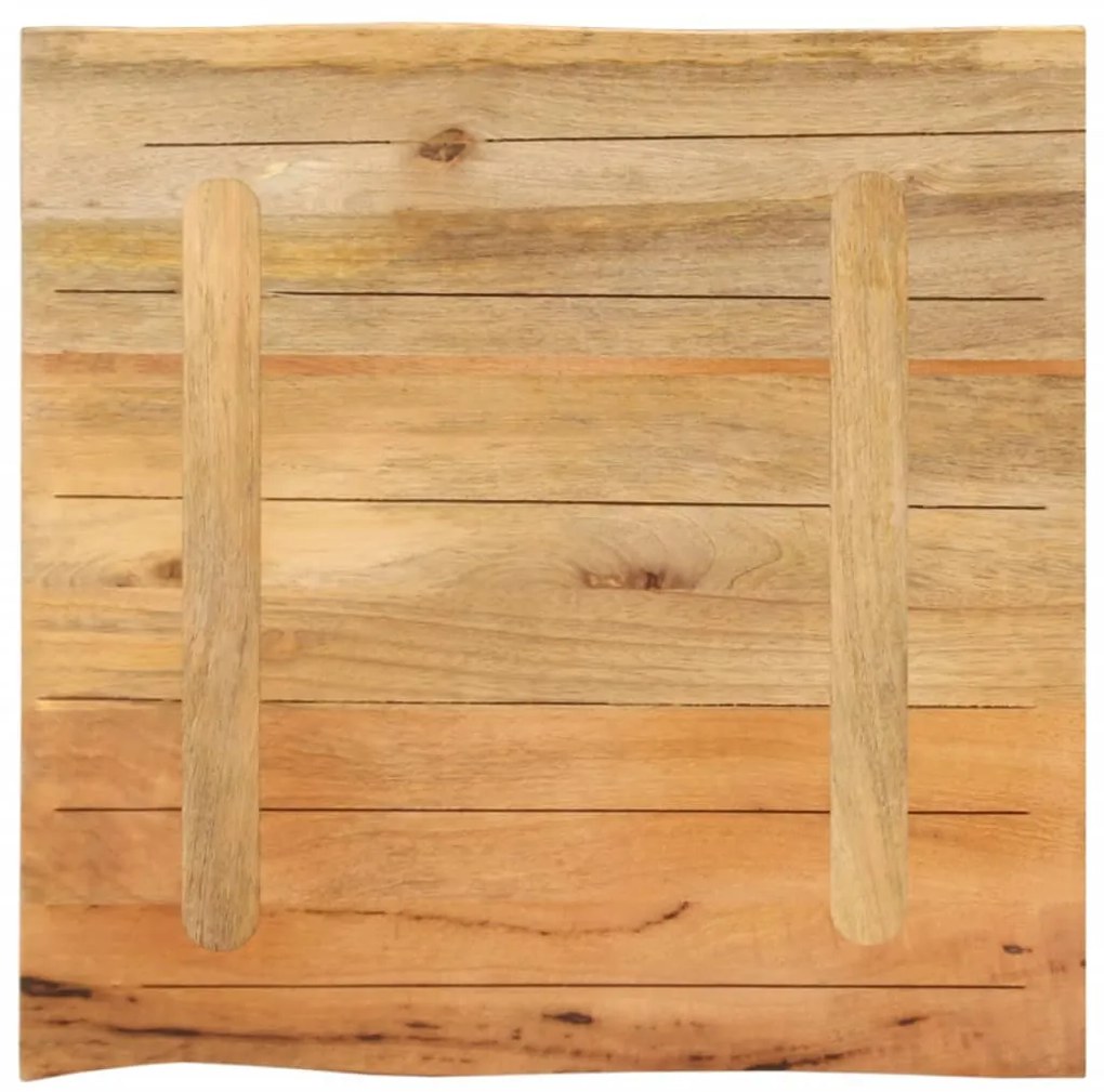 vidaXL Επιφάνεια Τραπεζιού 60x60x3,8 εκ. Live Edge Μασίφ Ξύλο Μάνγκο