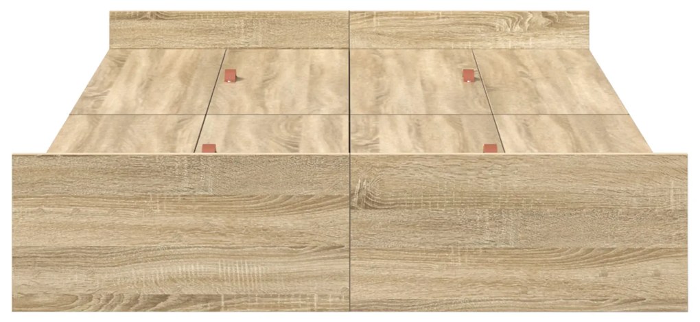 vidaXL Κρεβάτι με αποθηκευτικό χώρο Sonoma Δρυς 120 x 200 cm