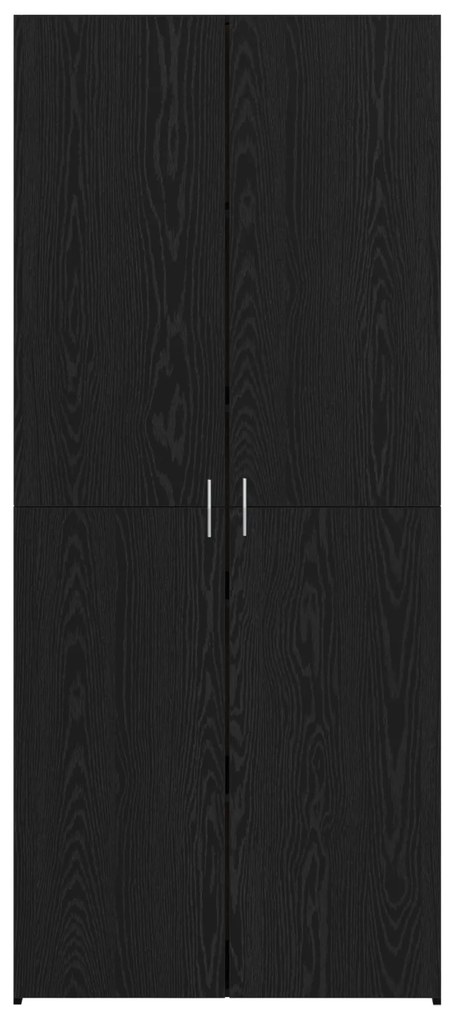vidaXL Highboard Μπουφές Μαύρος Δρυός 40x42.5x185 εκ Επεξεργασμένου Ξύλου