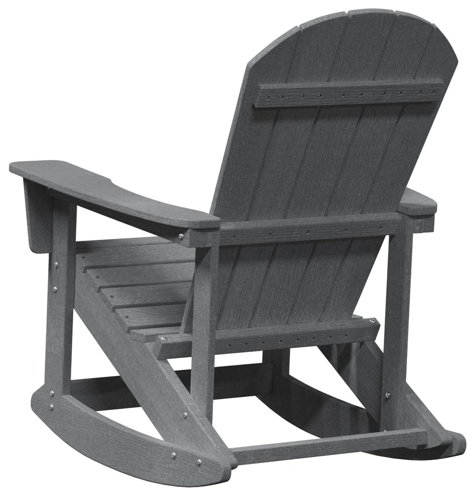 vidaXL Καρέκλα Σαλονάκι Adirondack Ανοιχτό Γκρι (73.5x92x90 εκ) από HDPE.