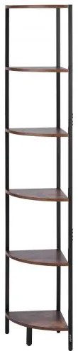 VEVOR 6 Tier Corner Shelf Tall Corner Stand with LED Light Narrow Display Rack